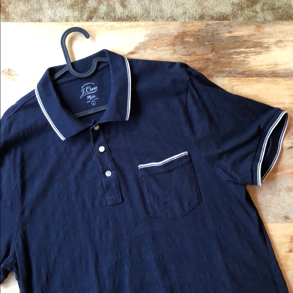 J crew blue polo
